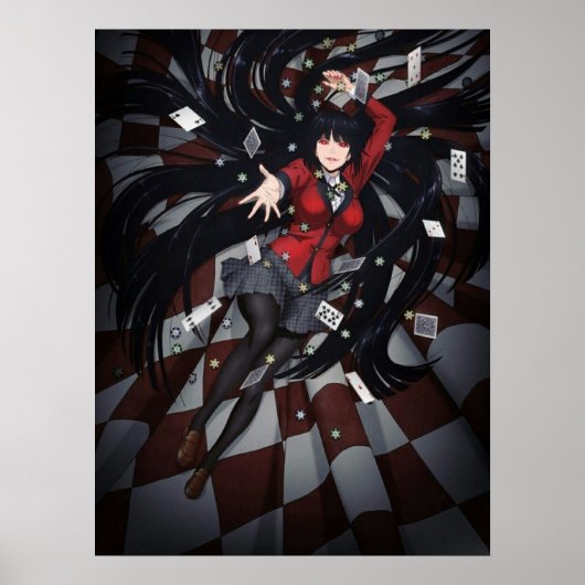 Yumeko Jabami Gambling School Kakegurui Anime Mane Poster (Vorne)