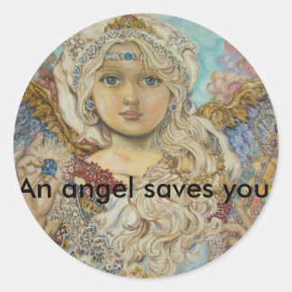 Yumi Sugai Engel, Ein Engel rette dir. Runder Aufkleber
