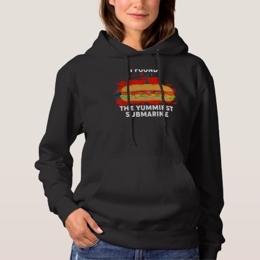 Yummiest U-Boot Hoagie Sub Sandwich Pub Food Hoodie (Vorderseite)
