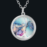 *~* Yummy Abstrakt Türkis Gold Gilded Aquamarin AP Versilberte Kette<br><div class="desc">(Suchen Sie nach AP40 und AP29 für ähnliche Designs auf verschiedenen Produkten) - SILVER NECKLACE MONOGRAM / INITAL / INITIALS / oder NAME *~* Energy Enhanced Bold Farbec GLAM GLITZY LUXE Feminine Phantastisch Elegant Verzaubern Abstrakte BOLD Wasserfarbe mit Bio Flowkombination von LAVENDER MAQUTA PINK und TURK OISE und AQUAMARINE Bubbling...</div>