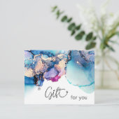 *~* Yummy AP29 Abstrakt Türkis Aquamarin . Bold Go (Stehend Vorderseite)