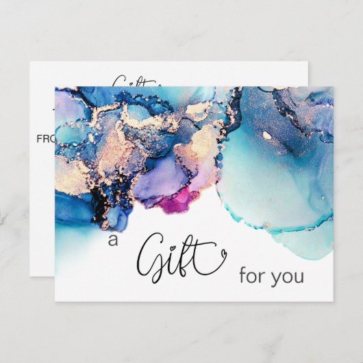 *~* Yummy AP29 Abstrakt Türkis Aquamarin . Bold Go (Vorne/Hinten)