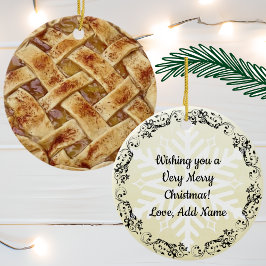 Yummy Apple Pie Food Weihnachten Keramik Ornament
