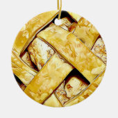 Yummy Apple Pie Food Weihnachten Keramik Ornament (Vorne)