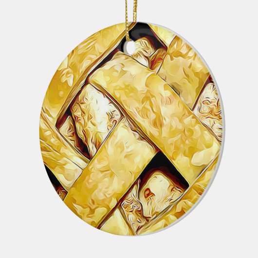 Yummy Apple Pie Food Weihnachten Keramik Ornament (Links)