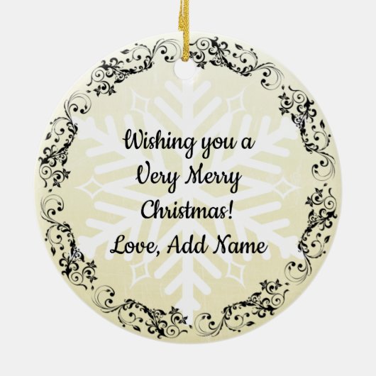 Yummy Apple Pie Food Weihnachten Keramik Ornament (Hinten)