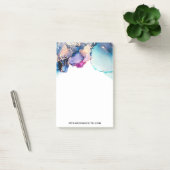 *~* Yummy Aquamarin Türkis Gold AP29 Fett Abstrakt Post-it Klebezettel (Büro)