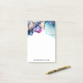 *~* Yummy Aquamarin Türkis Gold AP29 Fett Abstrakt Post-it Klebezettel (Auf Schreibtisch)