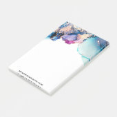 *~* Yummy Aquamarin Türkis Gold AP29 Fett Abstrakt Post-it Klebezettel (angewinkelt)