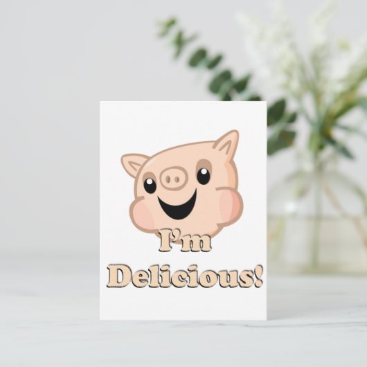 Yummy Bacon Postkarte (Stehend Vorderseite)