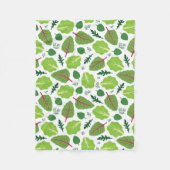 Yummy-Blätter Fleecedecke (Vorderseite)