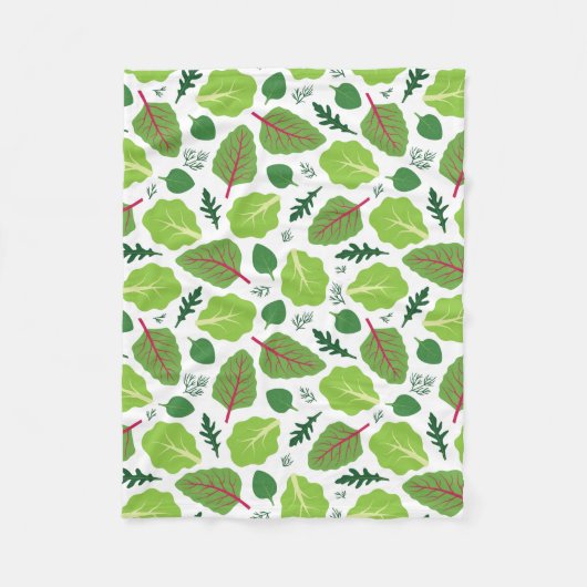 Yummy-Blätter Fleecedecke (Vorderseite)