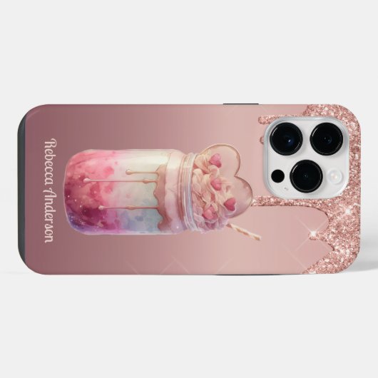 Yummy Boba Bubble Milk Tee Nachtisch iPhone Hülle (Rückseite (Horizontal))