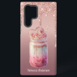 Yummy Boba Bubble Milk Tee Nachtisch Samsung Galaxy Hülle<br><div class="desc">Dieses Gehäuse mit tropfendem Glitzer, Herz und Boba Tee ist fröhlich, lustig und genau das Richtige für Tee- oder Dessertliebhaber. Personalisieren Sie es mit Ihrem Namen oder einem kurzen Satz. Für einen Fan von Schaumstofftee, Glitzer, Rose Gold und Rosa. Wählen Sie aus einer Vielzahl von iPhone- und Android-Hüllen mit der...</div>