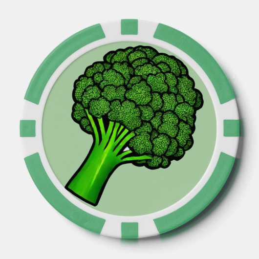 Yummy Broccoli Pokerchips (Vorderseite)