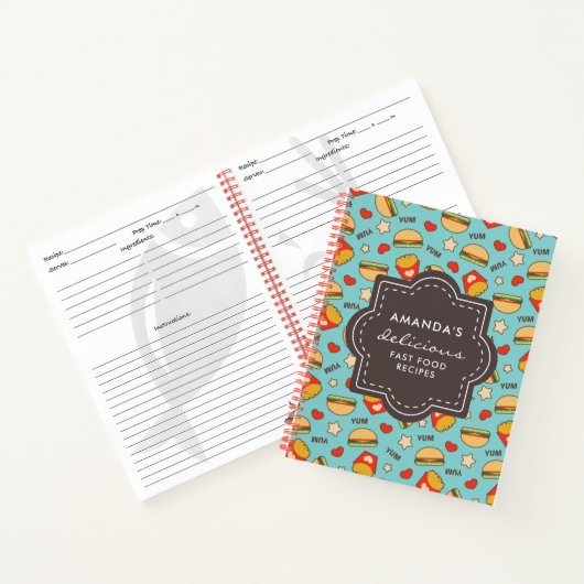Yummy Burgers & Fries | Rezepte für schnelle Leben Notizbuch (Innenseite)