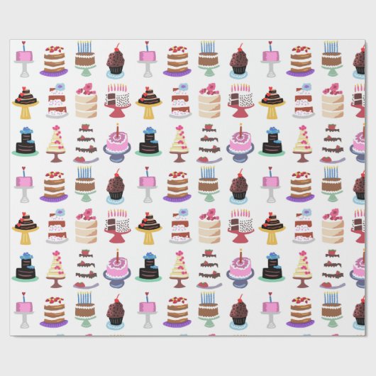 Yummy Cakes Wrapping Paper Geschenkpapier (Flach)