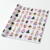 Yummy Cakes Wrapping Paper Geschenkpapier (Ungerollt)