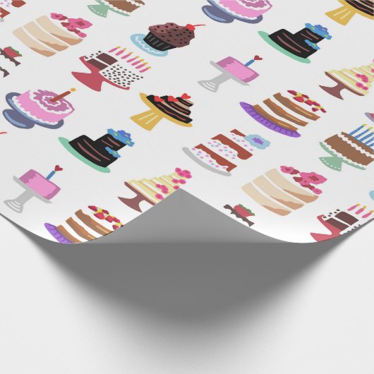 Yummy Cakes Wrapping Paper Geschenkpapier (Ecke)