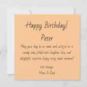 Yummy Candy Chocolate Cake Personalisiert (Rückseite)