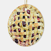 Yummy Cherry Pie Food Christmas Keramik Ornament (Links)