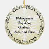 Yummy Cherry Pie Food Christmas Keramik Ornament (Hinten)