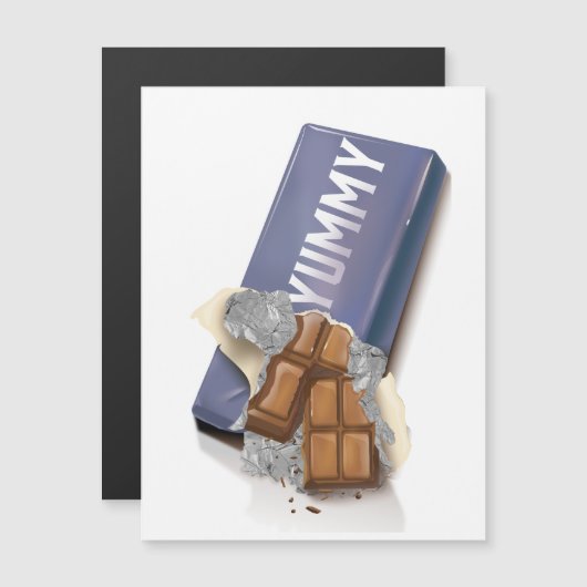 Yummy Chocolate Bar Magnetkarte (Vorne/Hinten)