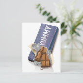 Yummy Chocolate Bar Postkarte (Stehend Vorderseite)