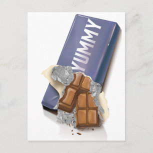 Yummy Chocolate Bar Postkarte
