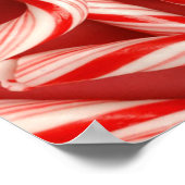 Yummy Christmas Holiday Peppermint Candy Canes Poster (Ecke)