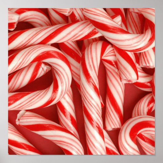 Yummy Christmas Holiday Peppermint Candy Canes Poster (Vorne)