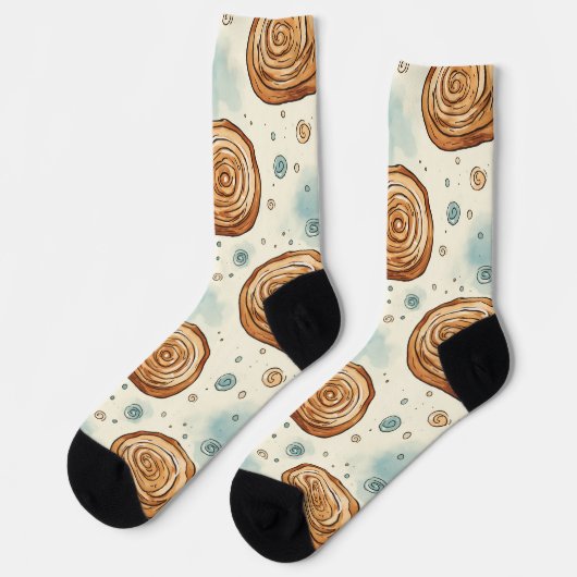 Yummy Cinnabon Pattern Socken (Linkes Detail)