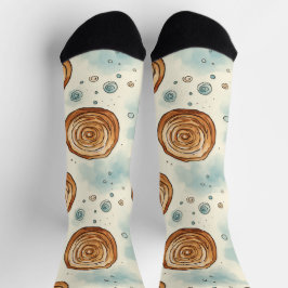 Yummy Cinnabon Pattern Socken