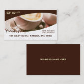 Yummy Coffee Business Cards Visitenkarte (Vorne/Hinten)