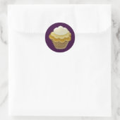 Yummy Coffee cupcake Runder Aufkleber (Tasche)