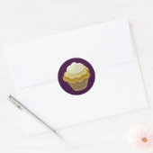 Yummy Coffee cupcake Runder Aufkleber (Umschlag)