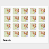 Yummy Cookie Exchange Vielen Dank Sticker- minze Quadratischer Aufkleber (Blatt)