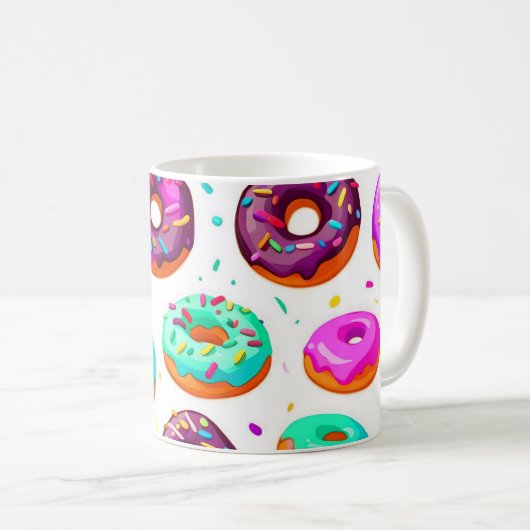 Yummy-Creme-Donuts Kaffeetasse (VorderseiteRechts)