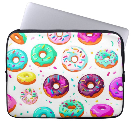 Yummy-Creme-Donuts Laptopschutzhülle (Vorderseite)