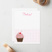 Yummy Cupcake 4x5 Wohnung Vielen Dank Mitteilungskarte (Vorderseite/Rückseite Beispiel)