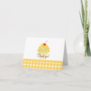 Yummy Cupcake Faltt Dankeschön an Noten Dankeskarte