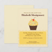 Yummy Cupcake Neutral Baby Shower 4x5 Einladung (Vorne/Hinten)