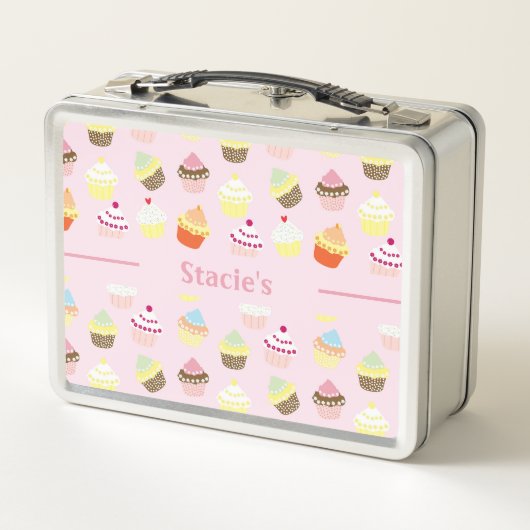 Yummy Cupcakes Metal Lunch Box (Rückseite)