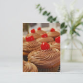 Yummy cupcakes Postcard vertikal Postkarte (Stehend Vorderseite)