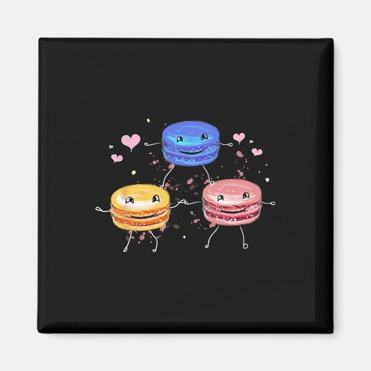 Yummy Cute Cheerleading Macaroon Gift  Magnet (Vorne)