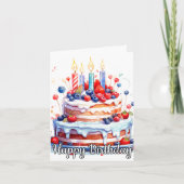 Yummy Delicious Frucious Geburtstagstorte Karte (Vorderseite)