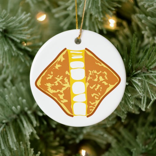 Yummy Delicious Gooey Grilled Cheese Keramik Ornament (Baum)