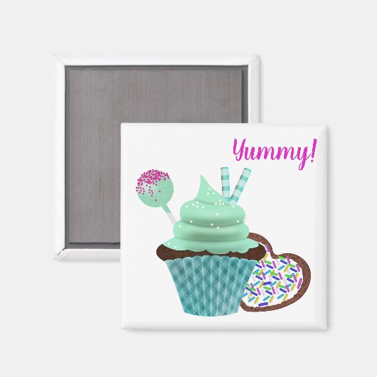 Yummy Dessert Magnet (Vorderseite/Rückseite)