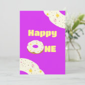 Yummy donut einladung (Stehend Vorderseite)