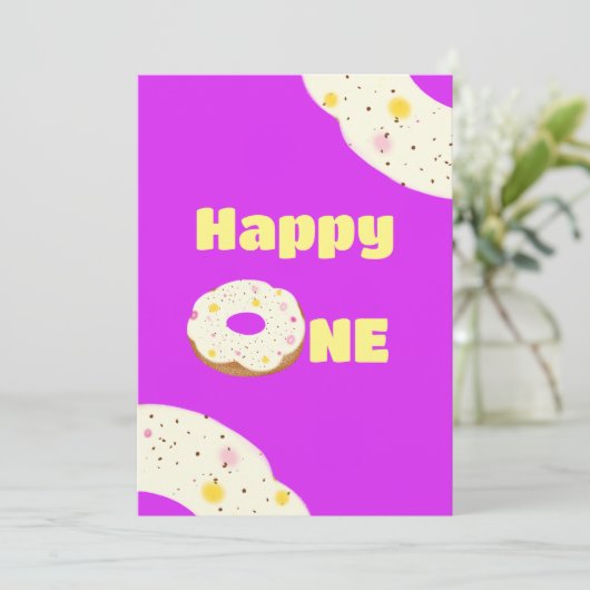 Yummy donut einladung (Stehend Vorderseite)